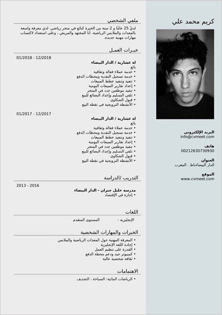 نموذج سيرة ذاتية pdf عربي
